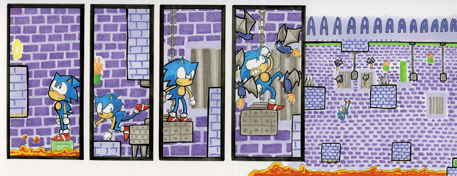 Sonic the Hedgehog 1: Marble Zone, Act 2